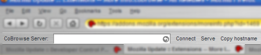 Abbildung 3.4.1.a : CoBrowse - Firefox Werkzeugleiste