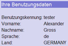 Abbildung 4.1.2.a : CURE - Pers nliche Benutzungsdaten