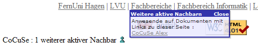 Abbildung 4.2.8.b : CoCuSe - Aktiver Nachbar auf Seite mit Link von dort hierher