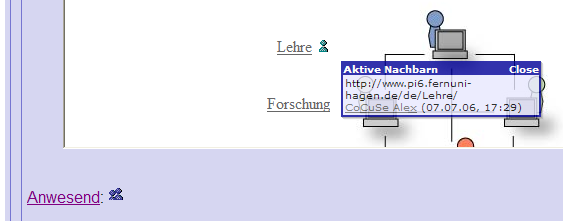 Abbildung 4.2.9.a : CoCuSe - Anzeigesymbole f r Anwesende und Nachbarn